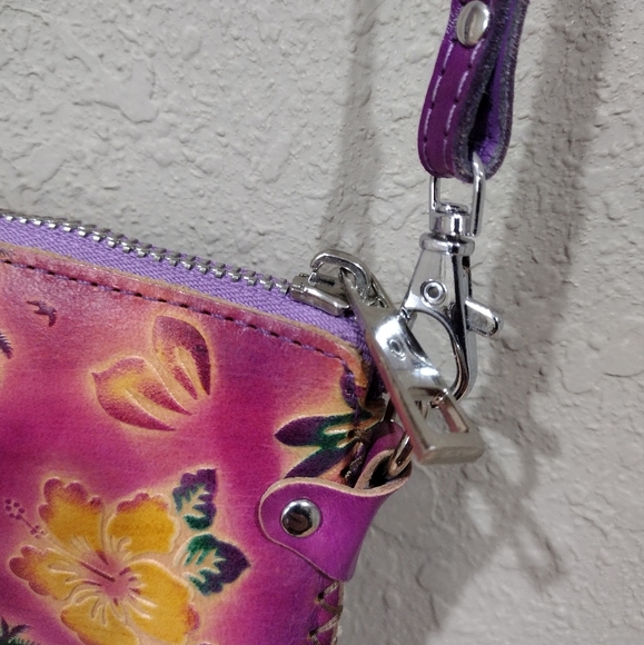 🌺🌴 Aloha From Hawaii Genuine Leather Handtooled Crossbody Bag - Picture 6 of 10